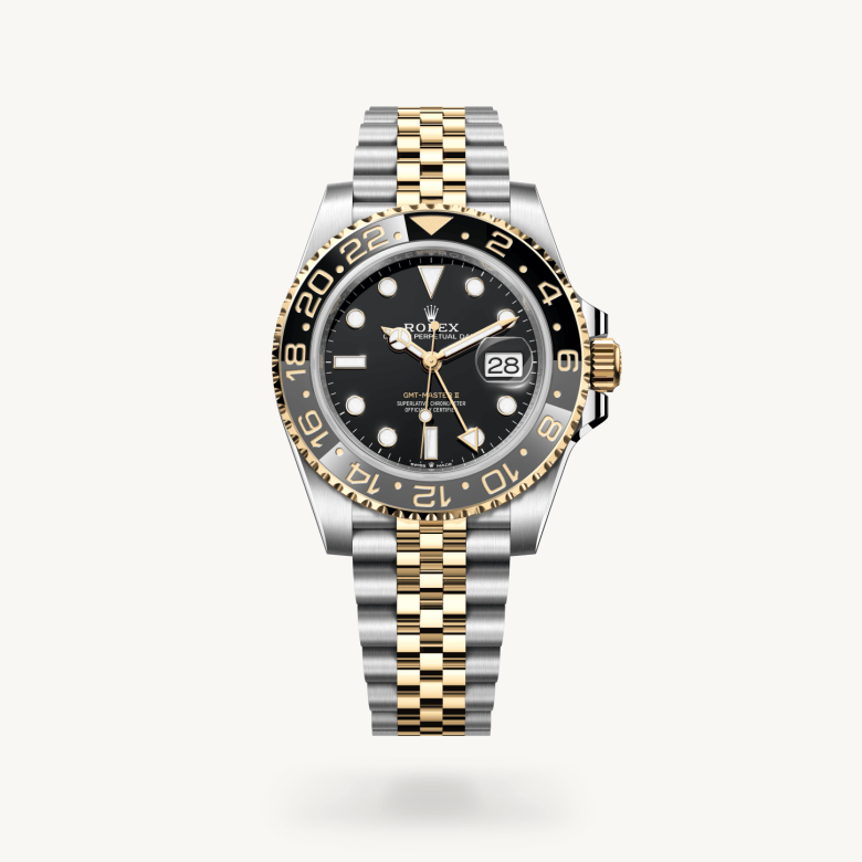 Rolex GMT-Master II Oyster, 40 mm, Oystersteel çelik ve sarı altın M126713GRNR-0001