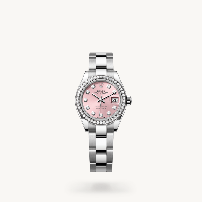 Rolex Lady-Datejust Oyster, 28 mm, Oystersteel çelik, beyaz altın ve pırlanta M279384RBR-0004