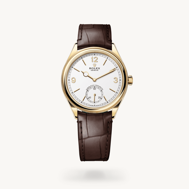 Rolex 1908 39 mm, 18 kt sarı altın, cilalı yüzey M52508-0006