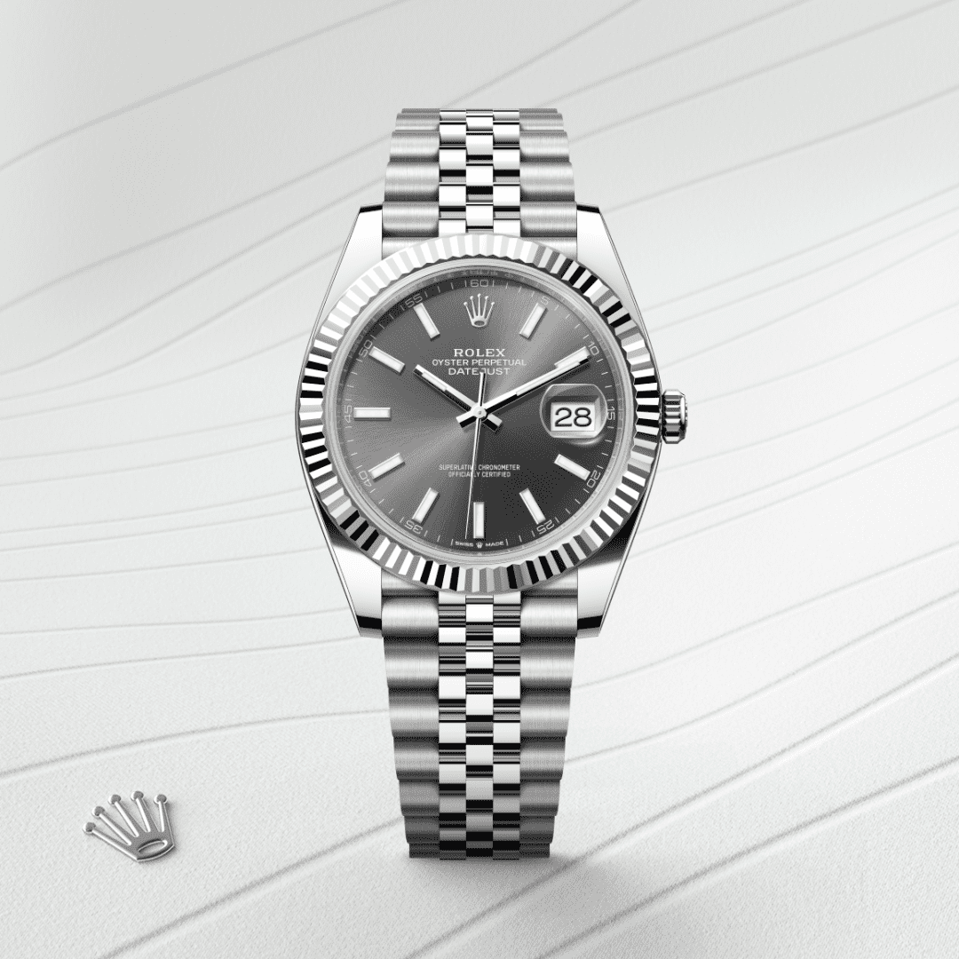 Rolex Datejust 41 Oyster, 41 mm, Oystersteel çelik ve beyaz altın M126334-0014