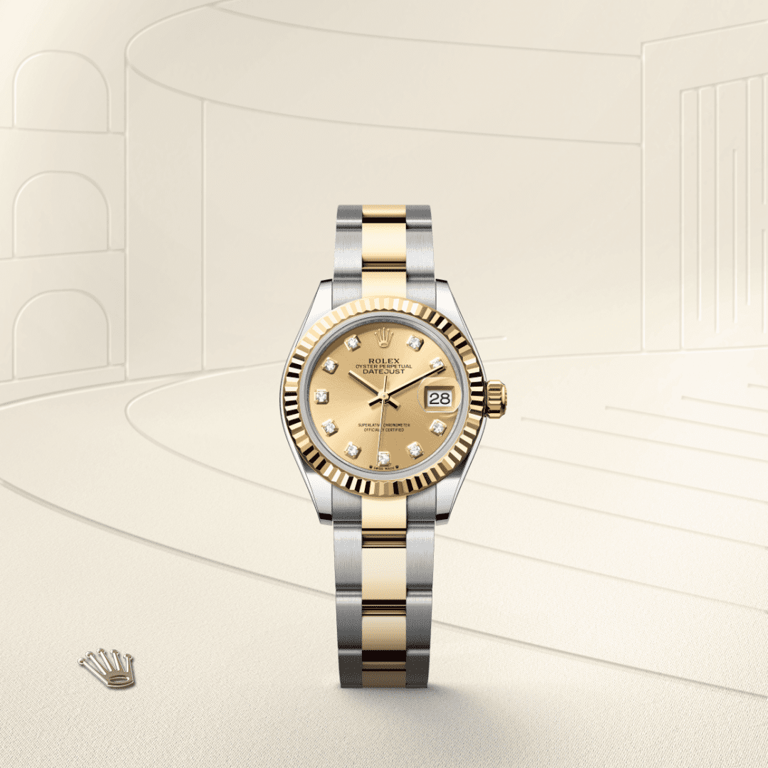 Rolex Lady-Datejust Oyster, 28 mm, Oystersteel çelik ve sarı altın M279173-0012