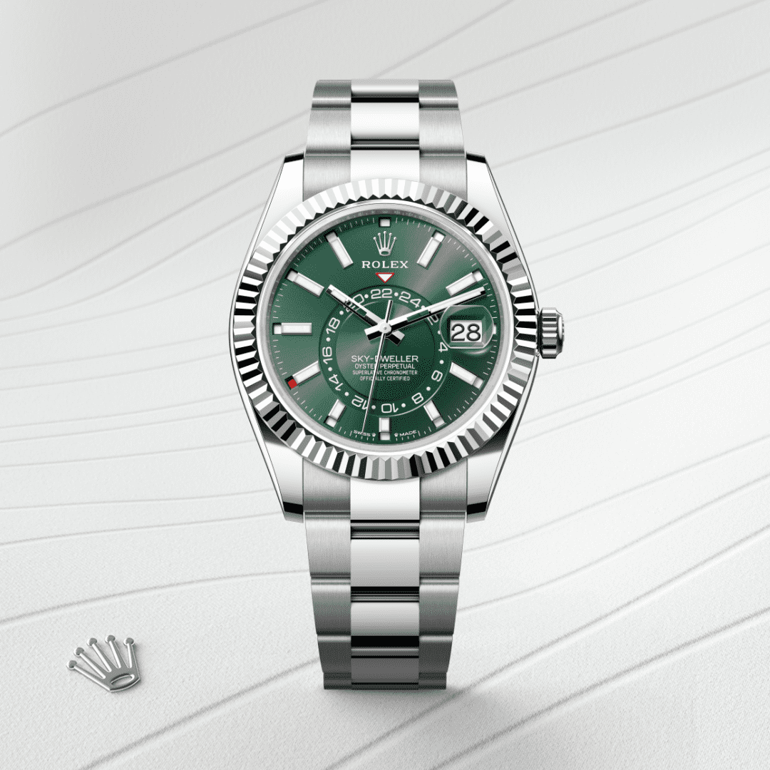 Rolex Sky-Dweller Oyster, 42 mm, Oystersteel çelik ve beyaz altın M336934-0001