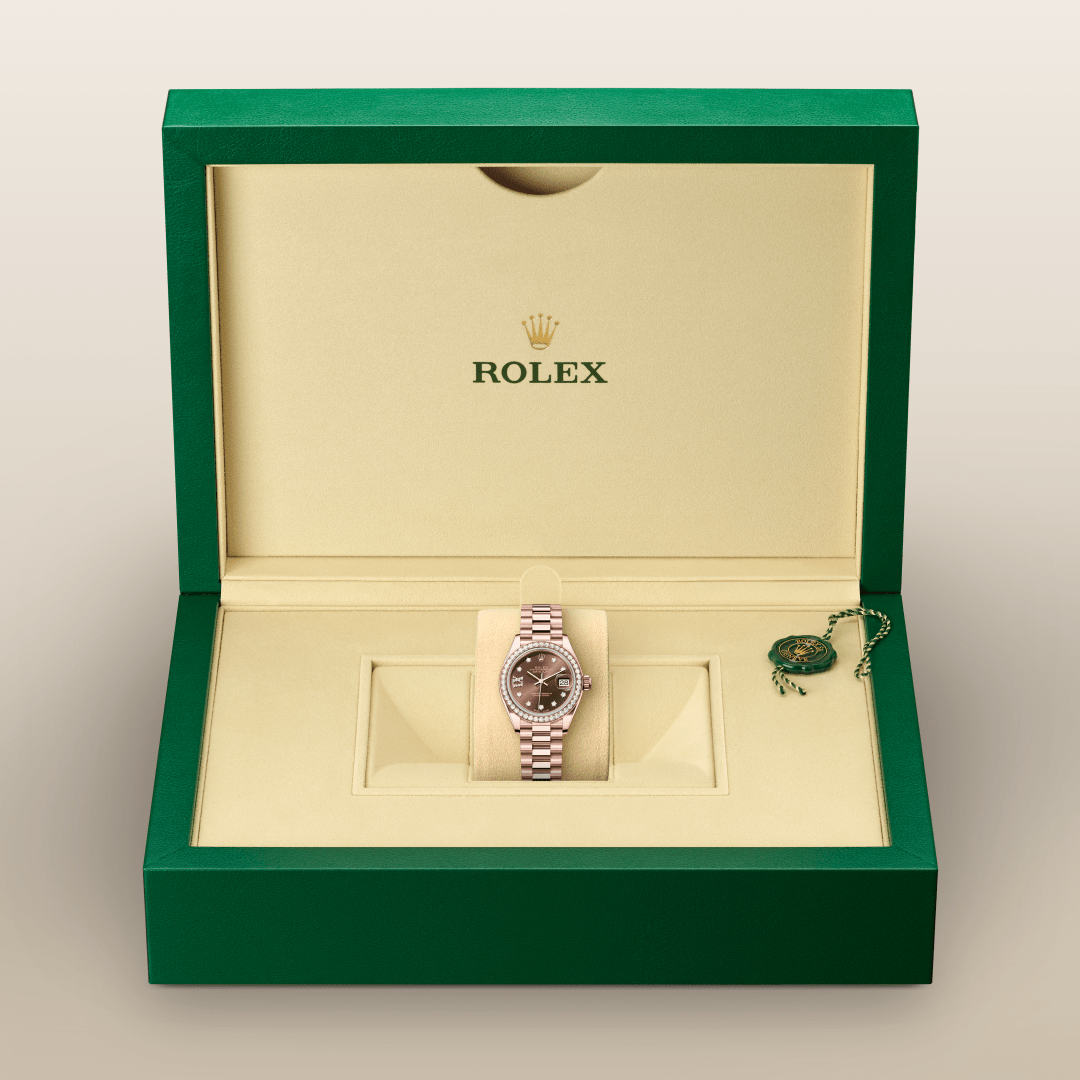 Rolex Lady-Datejust Oyster, 28 mm, Everose altın ve pırlanta M279135RBR-0001