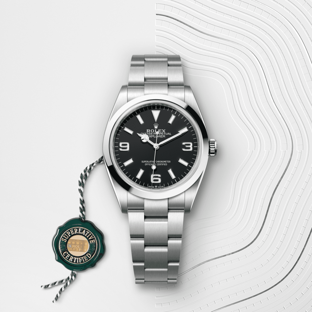 Rolex Explorer 36 Oyster, 36 mm, Oystersteel çelik M124270-0001