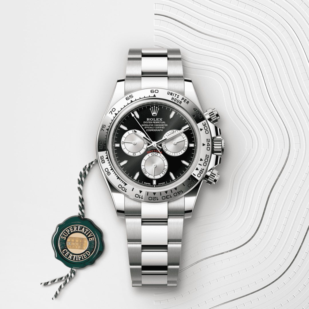 Rolex Cosmograph Daytona Oyster, 40 mm, beyaz altın M126509-0001