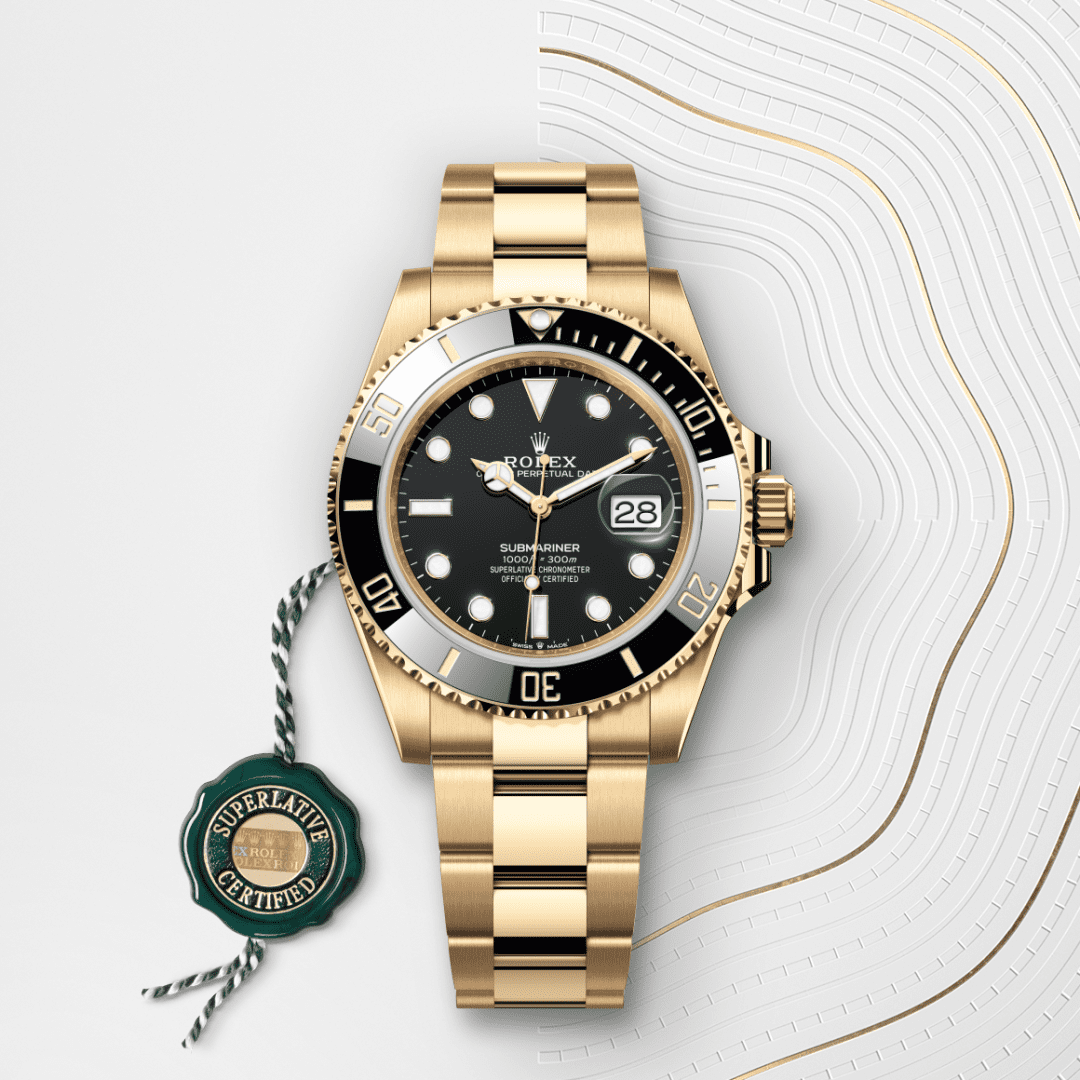 Rolex Submariner Date Oyster, 41 mm, sarı altın M126618LN-0002