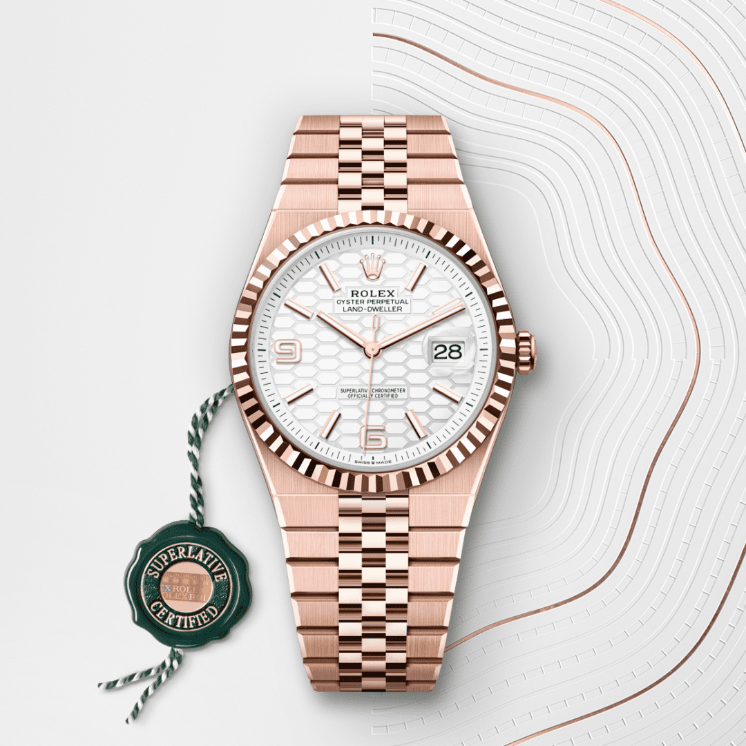 Rolex Land-Dweller 40 Oyster, 40 mm, Everose altın M127335-0001