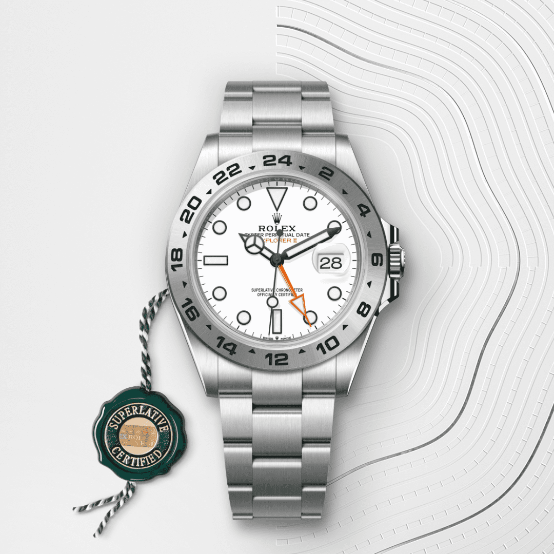 Rolex Explorer II Oyster, 42 mm, Oystersteel çelik M226570-0001