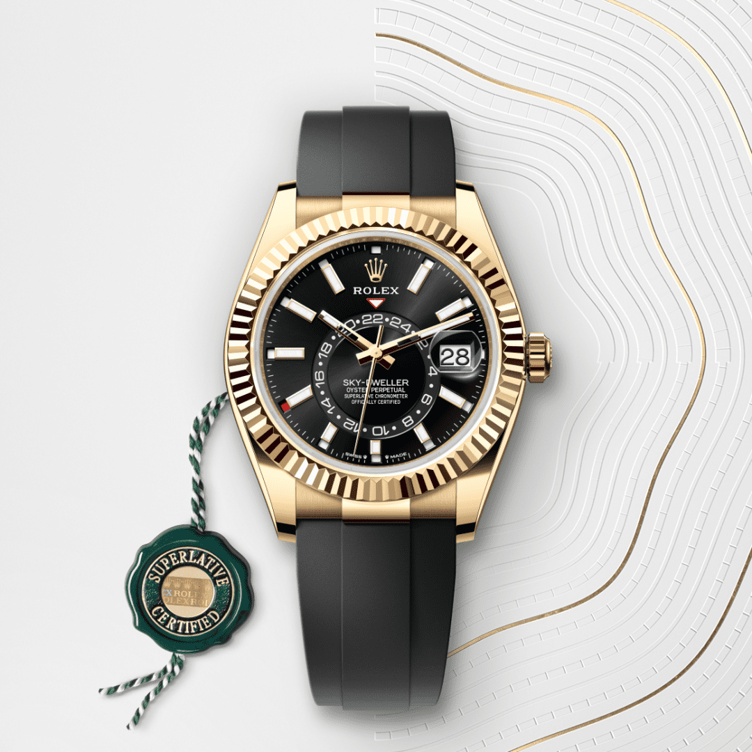Rolex Sky-Dweller Oyster, 42 mm, sarı altın M336238-0002
