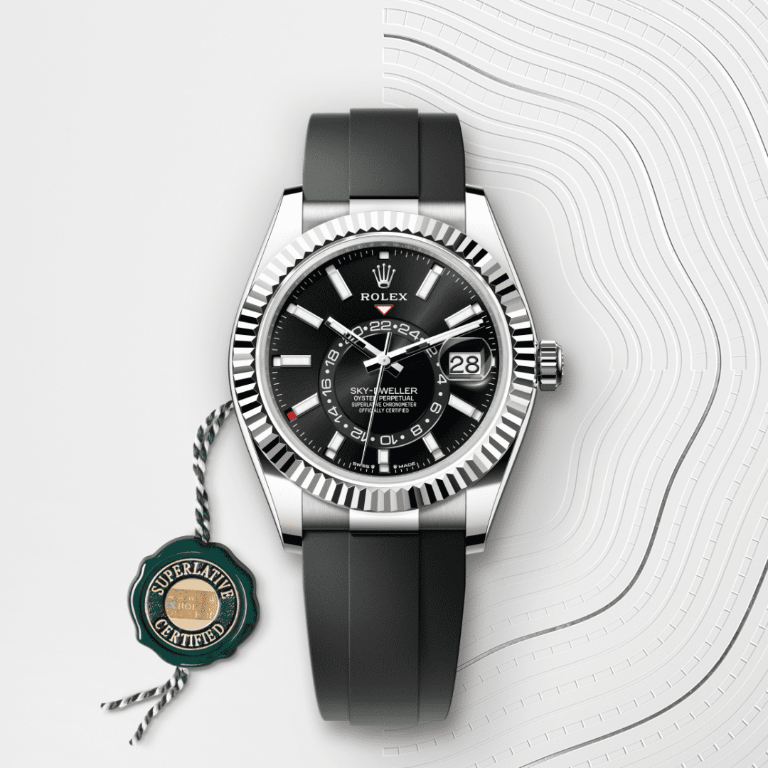 Rolex Sky-Dweller Oyster, 42 mm, beyaz altın M336239-0002