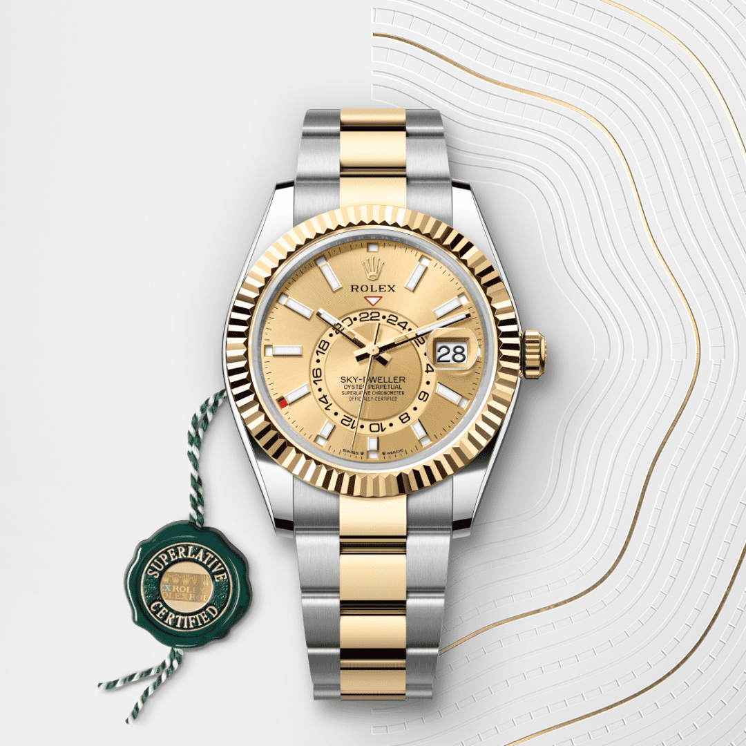 Rolex Sky-Dweller Oyster, 42 mm, Oystersteel çelik ve sarı altın M336933-0001