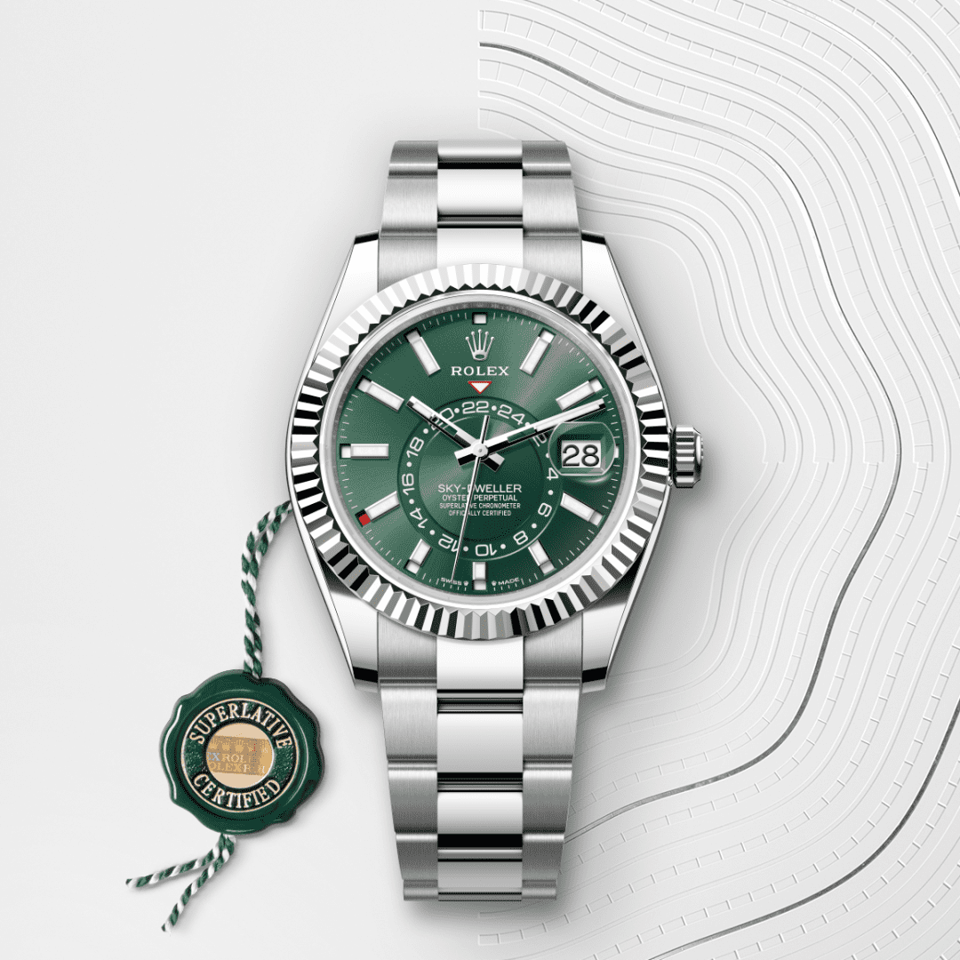 Rolex Sky-Dweller Oyster, 42 mm, Oystersteel çelik ve beyaz altın M336934-0001