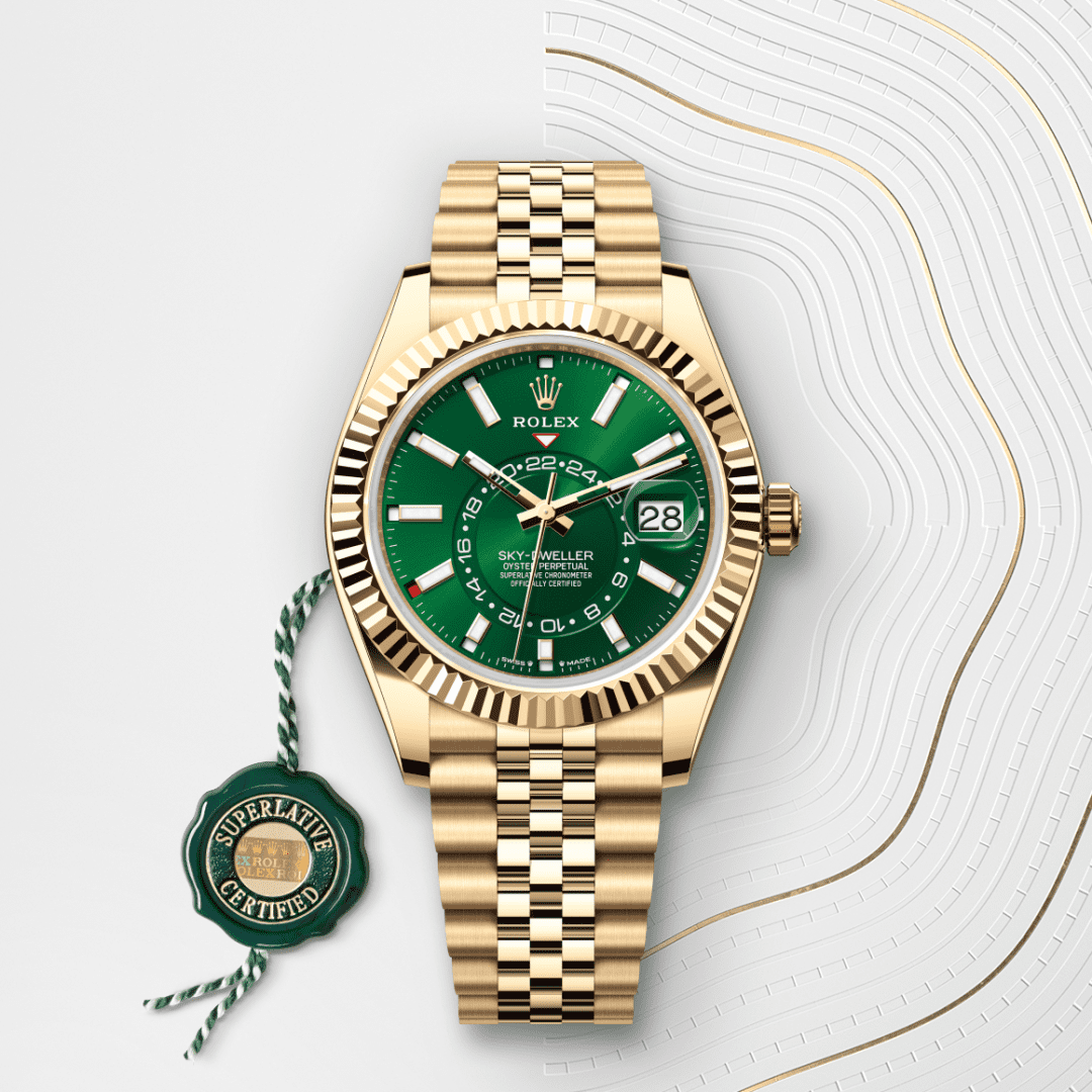 Rolex Sky-Dweller Oyster, 42 mm, sarı altın M336938-0008