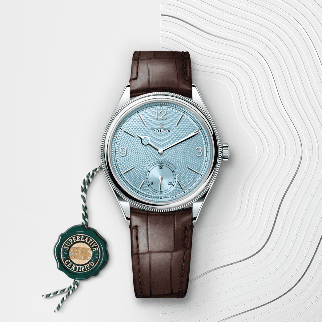 Rolex 1908 39 mm, platin, cilalı yüzey M52506-0002