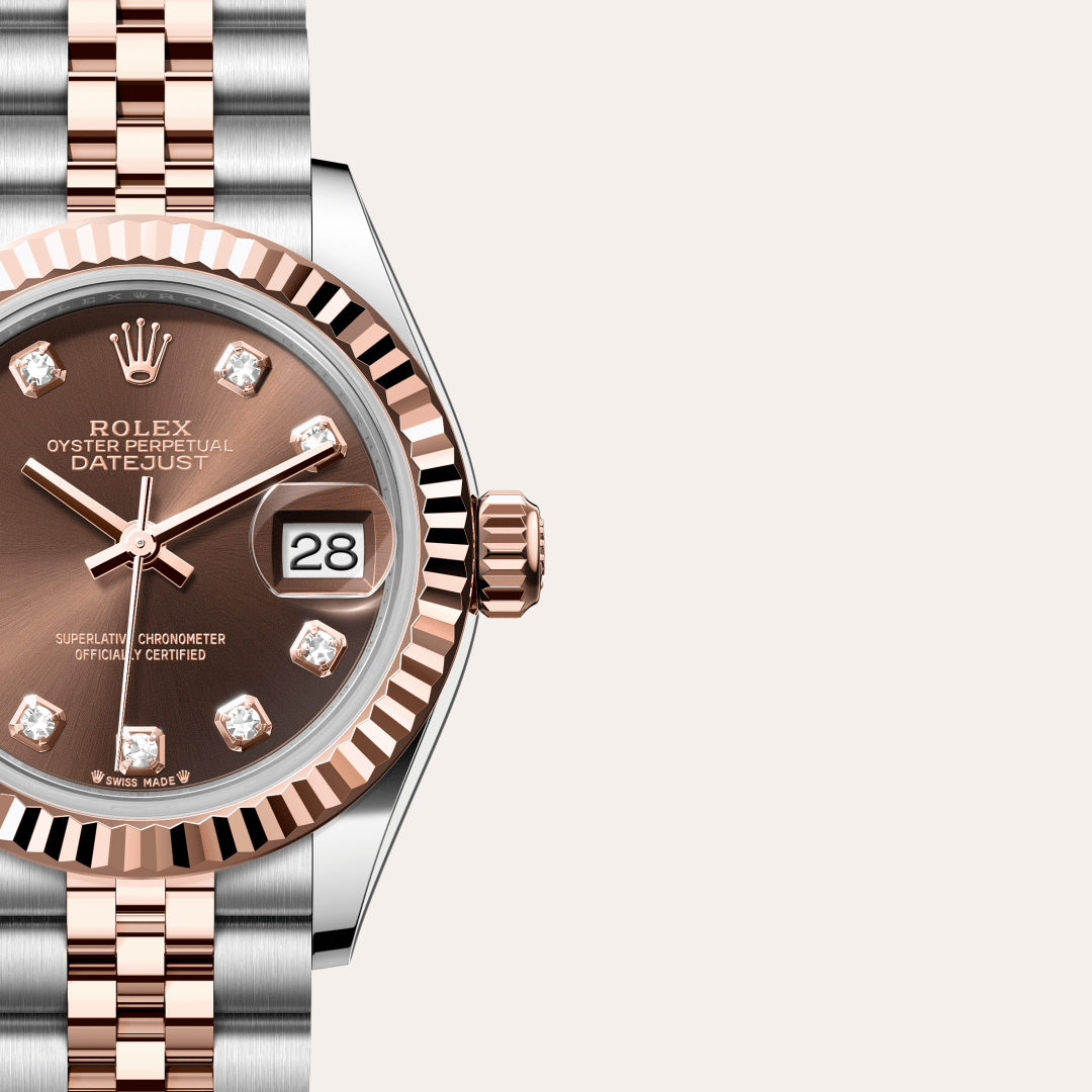 Rolex Lady-Datejust Oyster, 28 mm, Oystersteel çelik ve Everose altın M279171-0011