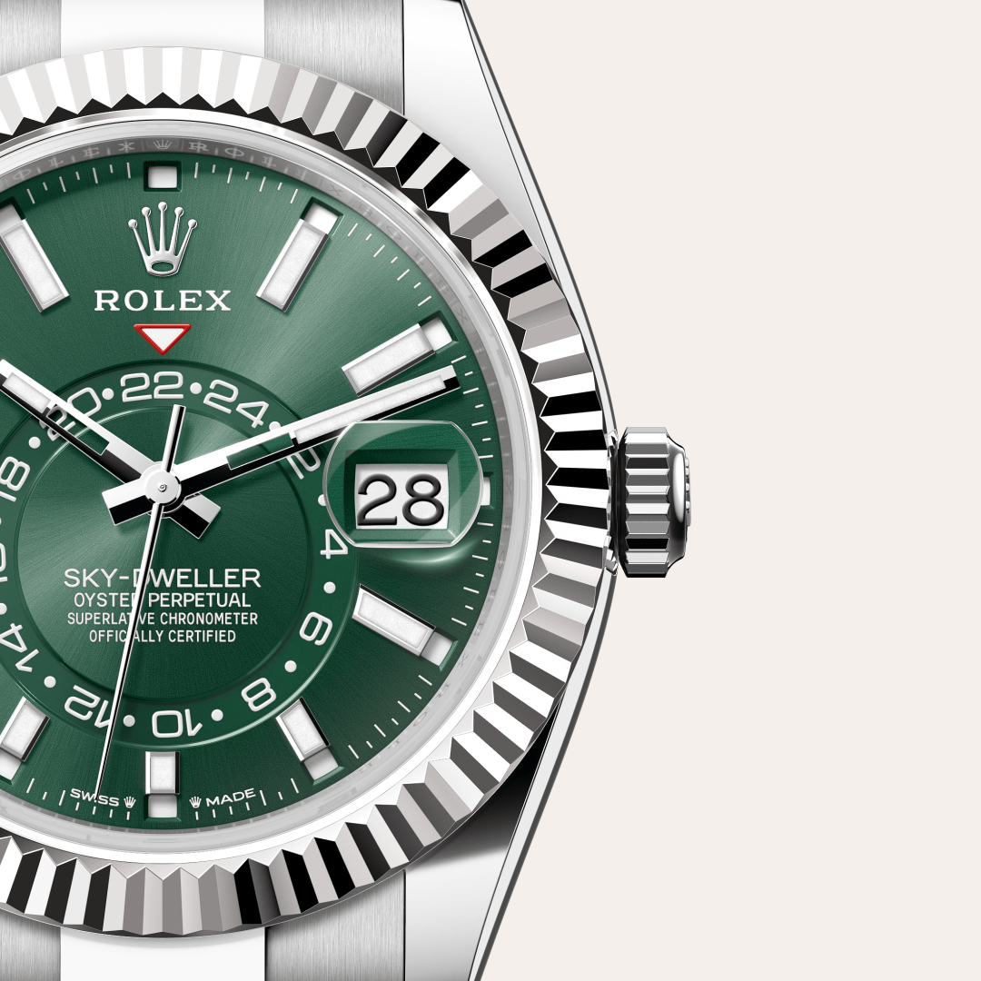 Rolex Sky-Dweller Oyster, 42 mm, Oystersteel çelik ve beyaz altın M336934-0001