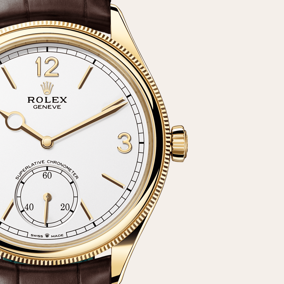 Rolex 1908 39 mm, 18 kt sarı altın, cilalı yüzey M52508-0006