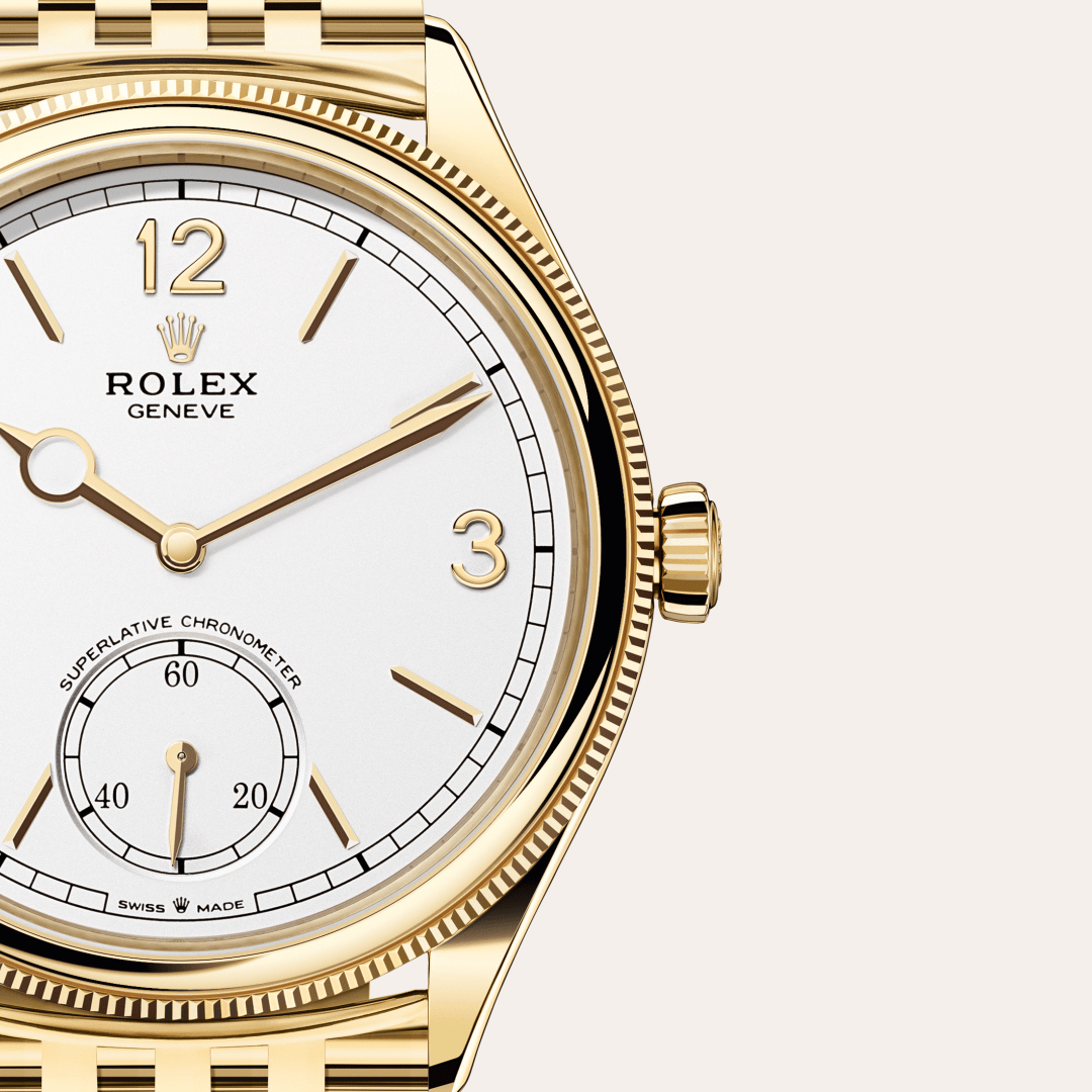 Rolex 1908 39 mm, 18 kt sarı altın, cilalı yüzey M52508-0008